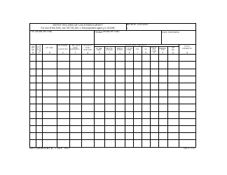 Document preview: DA Form 3787-r Depot Report of Location Survey