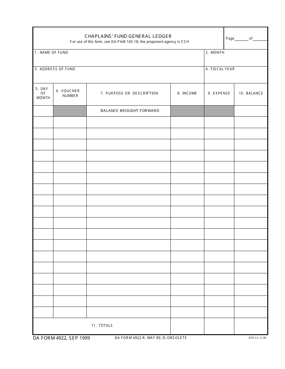 DA Form 4922 - Fill Out, Sign Online and Download Fillable PDF ...