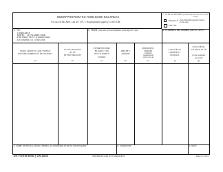 Document preview: DA Form 3830 Nonappropriated Fund Bank Balances