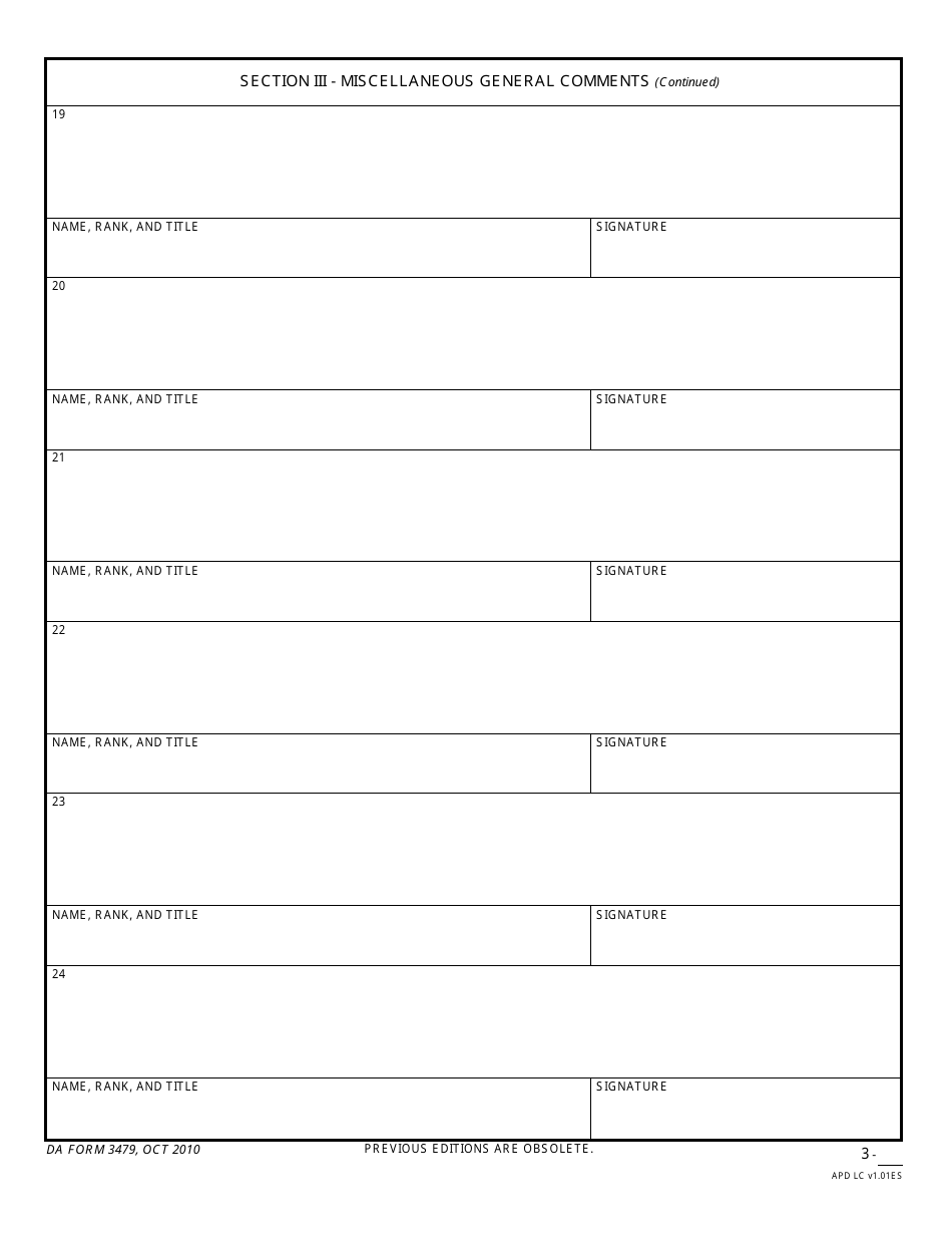 DA Form 3479 - Fill Out, Sign Online and Download Fillable PDF ...