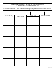 DA Form 3479 Training and Proficiency Record - Air Traffic Controller