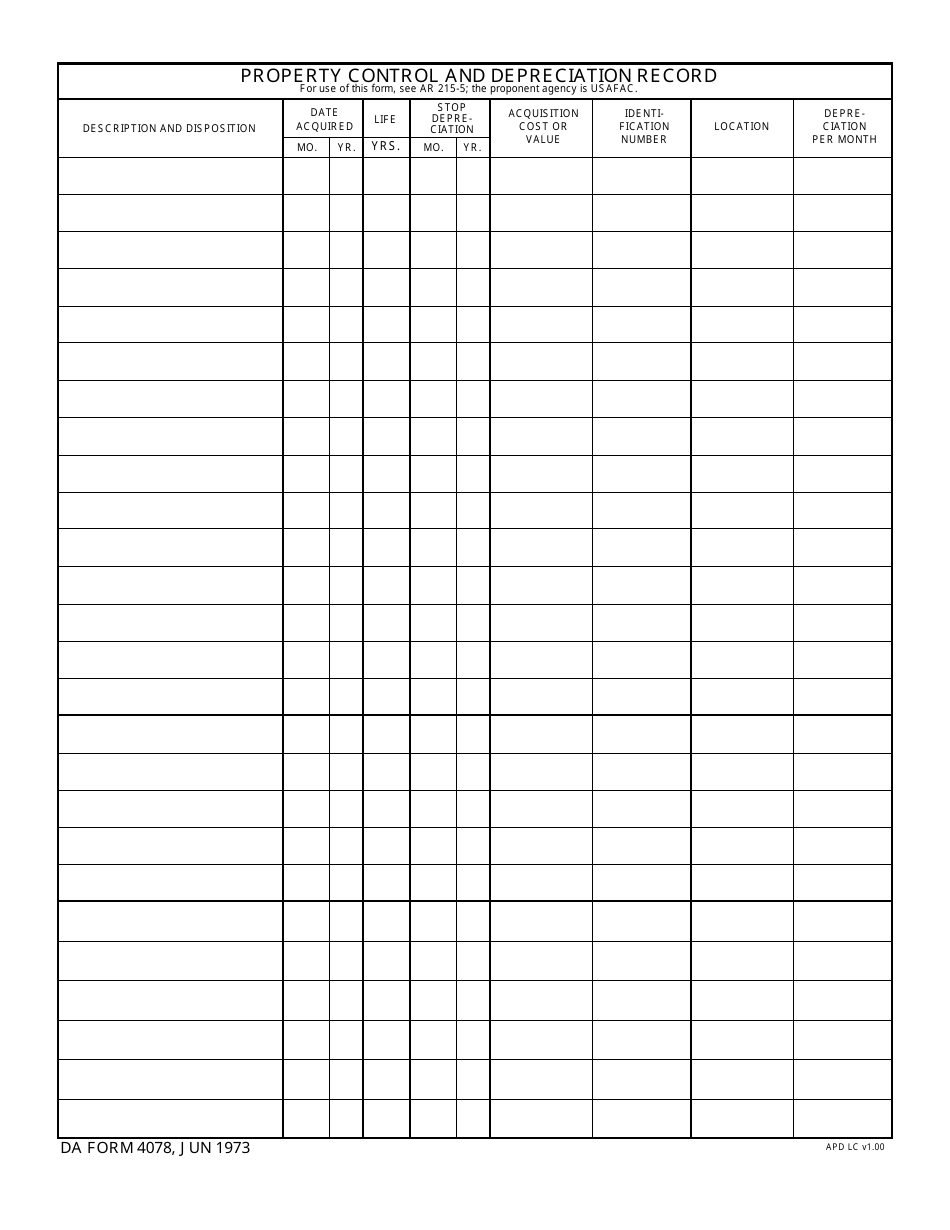 DA Form 4078 - Fill Out, Sign Online and Download Fillable PDF ...