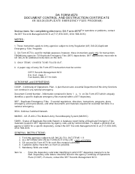 DA Form 4573 Document Control and Destruction Certificate, Page 2