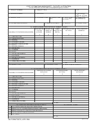 Document preview: DA Form 7307-r Cost Estimating Worksheet - Facility Alteration