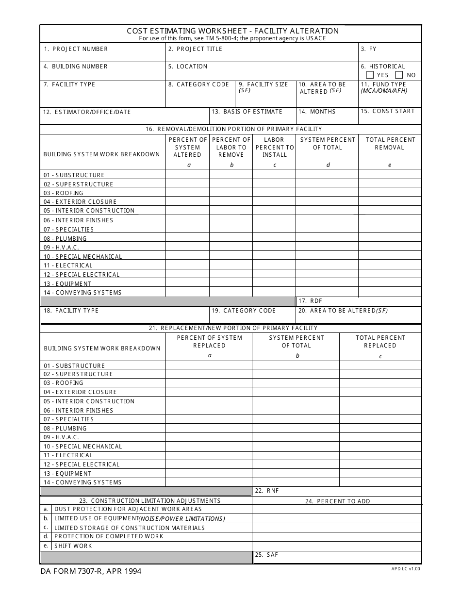 DA Form 7307-r - Fill Out, Sign Online and Download Fillable PDF ...