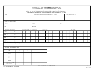 Document preview: DA Form 3479-6 Atc Facility and Personnel Status Report