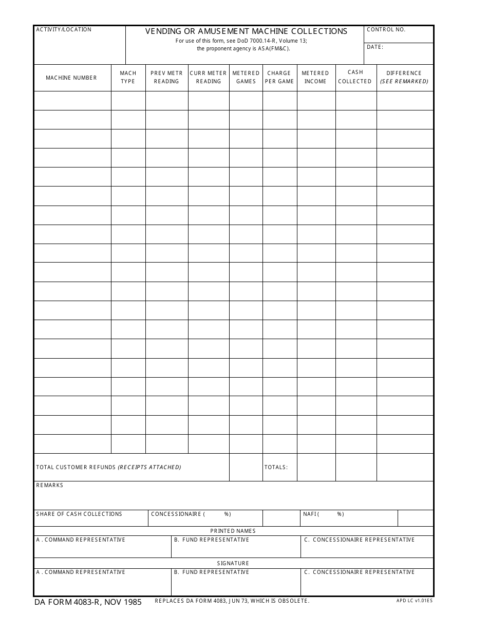 DA Form 4083-r - Fill Out, Sign Online and Download Fillable PDF ...