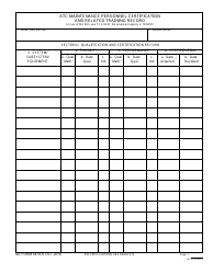 DA Form 3479-9 Atc Maintenance Personnel Certification and Related Training Record