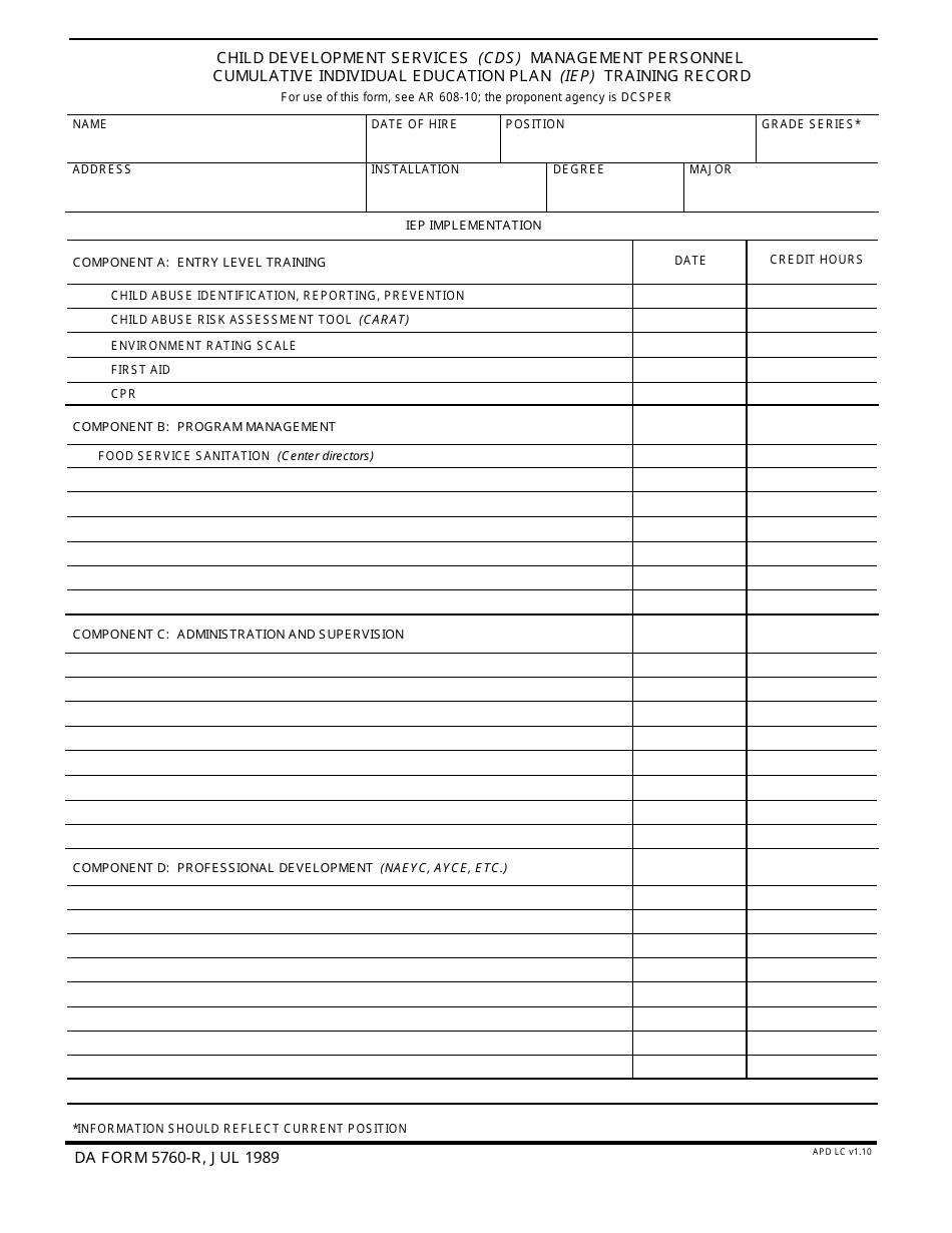 DA Form 5760-r - Fill Out, Sign Online and Download Fillable PDF ...