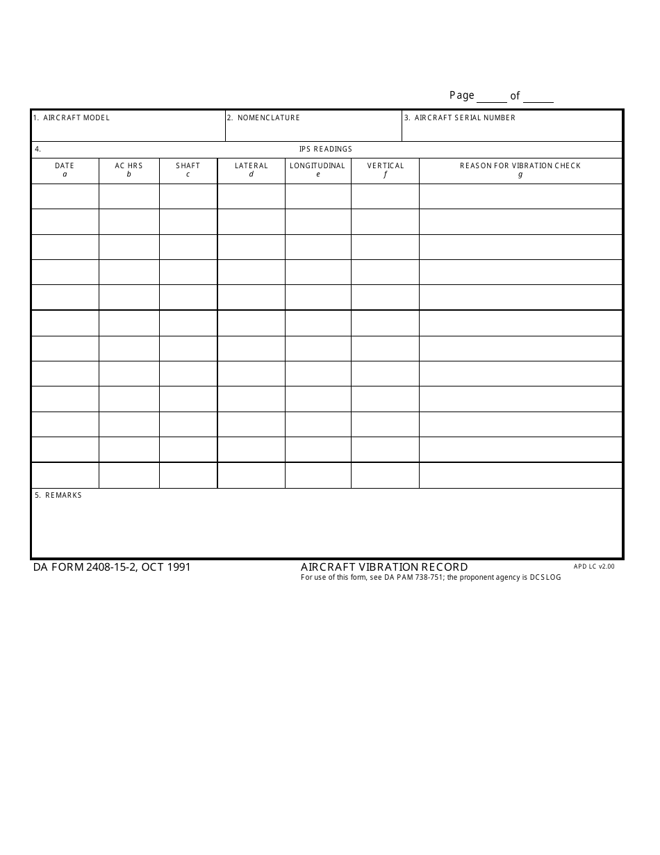 DA Form 2408-15-2 - Fill Out, Sign Online and Download Fillable PDF ...