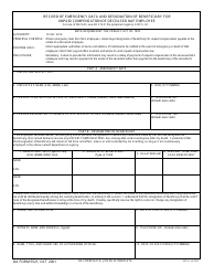 Document preview: DA Form 5521 Record of Emergency Data and Designation of Beneficiary for Unpaid Compensation of Deceased NAF Employee