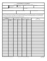 Document preview: DA Form 3479-10 Responsibility Assignment
