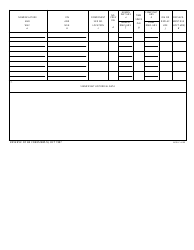 DA Form 2408-16 Aircraft Component Historical Record, Page 2