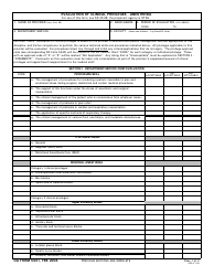 DA Form 5441 Evaluation of Clinical Privileges - Anesthesia