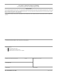 Document preview: DA Form 4604 Security Construction Statement