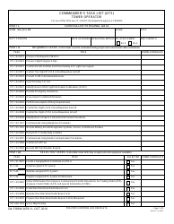Document preview: DA Form 3479-11 Commander's Task List (Ats) Tower Operator
