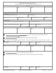 DA Form 4935 Request for Unit Vacancy Fill