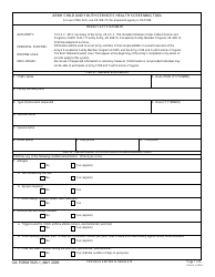 Document preview: DA Form 7625-1 Army Child and Youth Services Health Screening Tool