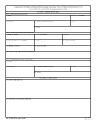 DA Form 7593 Department of the Defense Military Working Dog Veterinary Service Referral Information Form