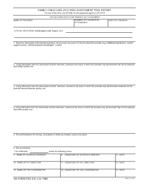 DA Form 5761-3-r  Printable Pdf