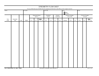 Document preview: DA Form 5551-r Spirometry Flow Sheet
