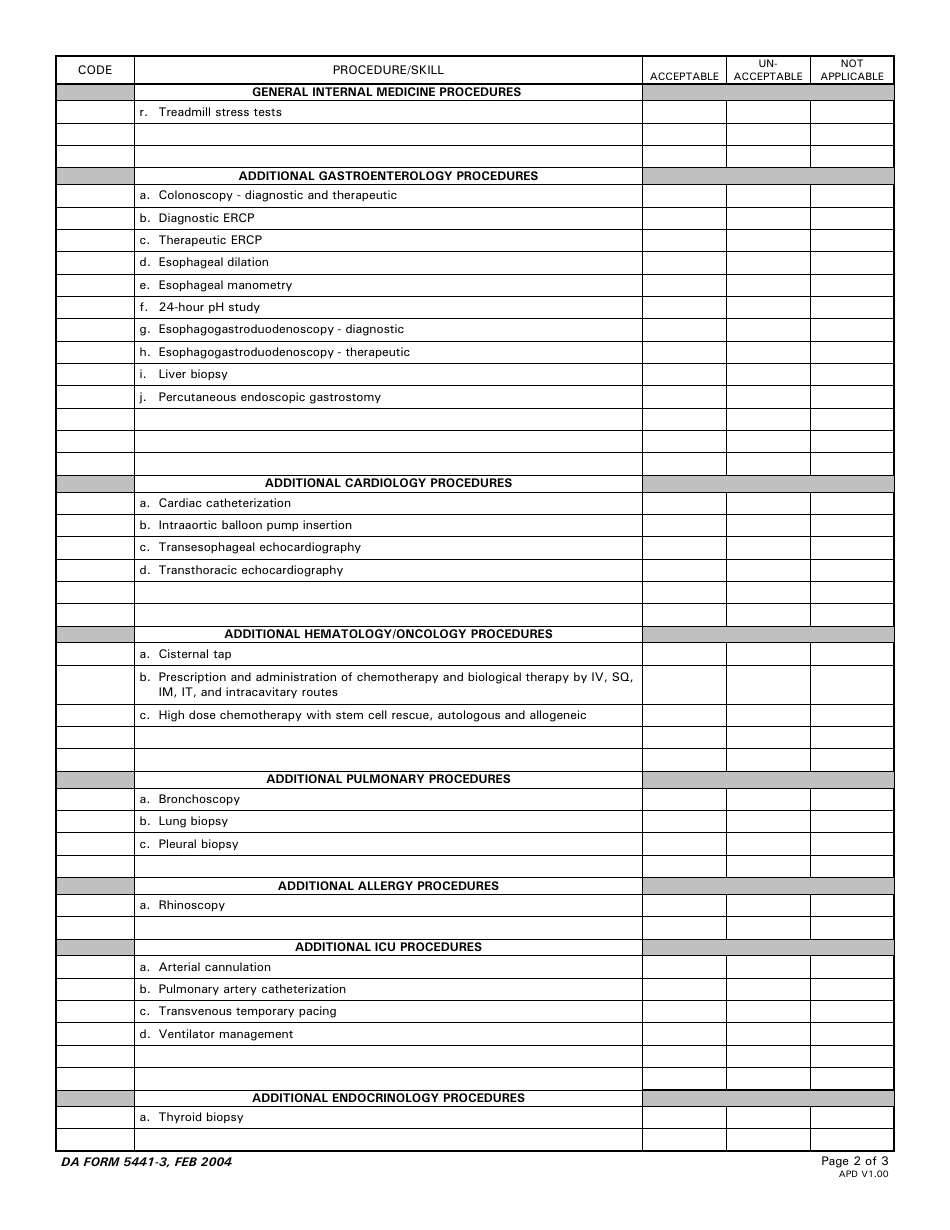 DA Form 5441-3 - Fill Out, Sign Online and Download Printable PDF ...