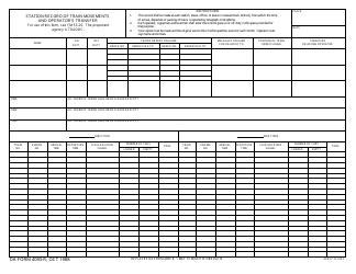 Document preview: DA Form 4093-r Station Record of Train Movements and Operator's Transfer