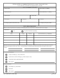 DA Form 7625-3 Special Needs Accommodation Process (Snap) Team Care Plan