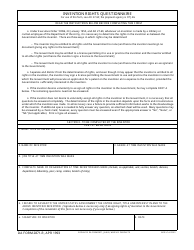 Document preview: DA Form 2871-r Invention Rights Questionnaire