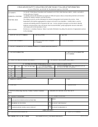 Document preview: DA Form 7317-2 Child Abuse/Safety Violation Hotline 90-day Follow-Up Information