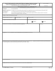 DA Form 3499 Application for Relief From Court-Martial Findings and/or Sentence Under the Provisions of Title 10, United States Code, Section 869