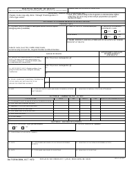 Document preview: DA Form 3894 Hospital Report of Death