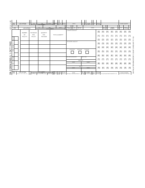 DA Form 2000-3  Printable Pdf