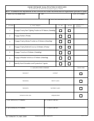 DA Form 3517 Hand Grenade Qualification Scorecard