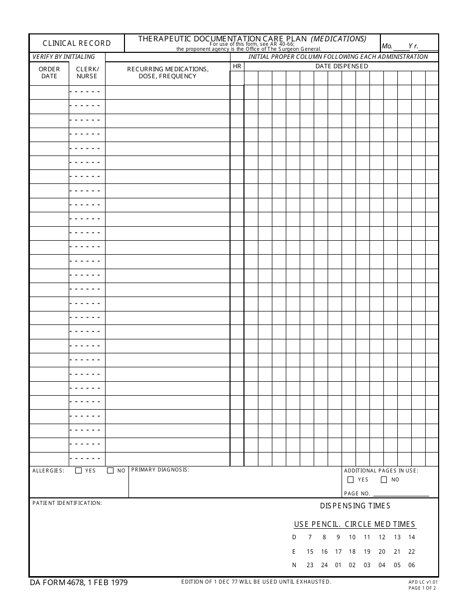 DA Form 4678 - Fill Out, Sign Online and Download Fillable PDF ...