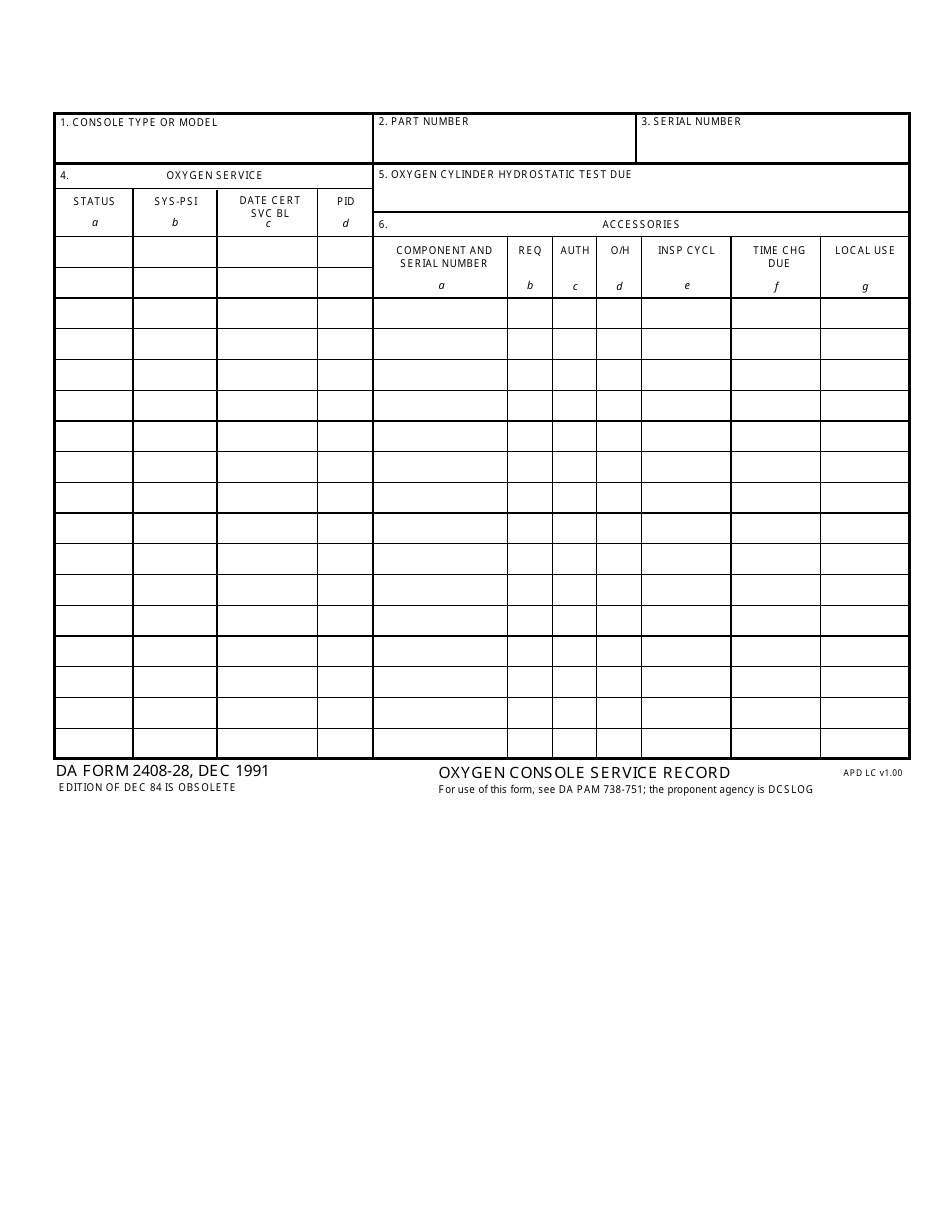 DA Form 2408-28 - Fill Out, Sign Online and Download Fillable PDF ...