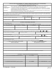 DA Form 4691-1 Application for Renewal of Clinical Privileges and Staff Appointment