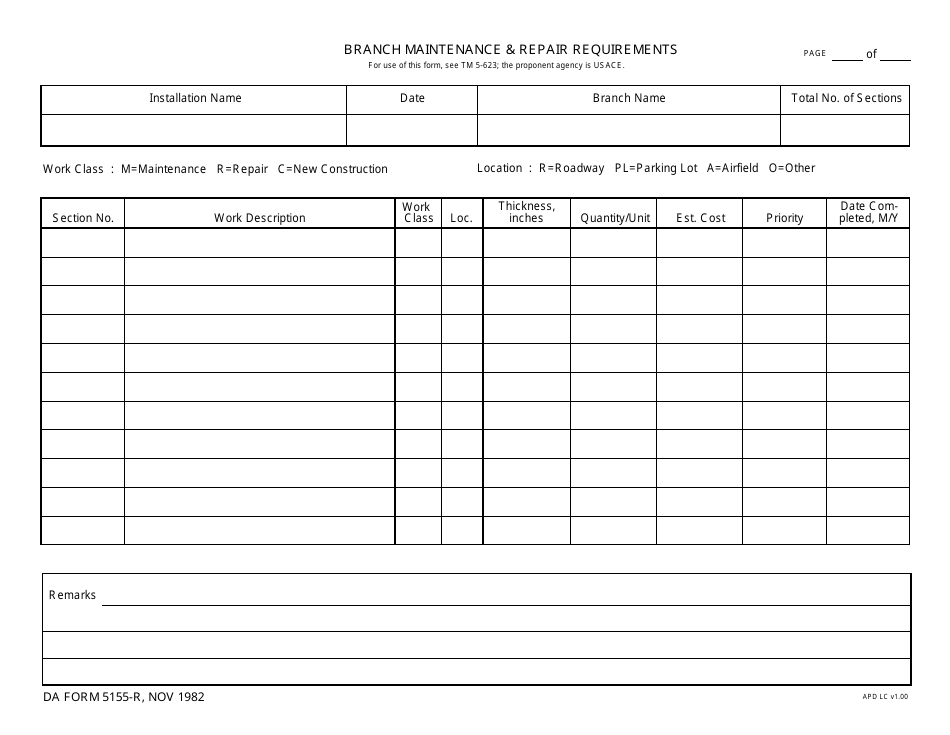 DA Form 5155-r - Fill Out, Sign Online and Download Fillable PDF ...