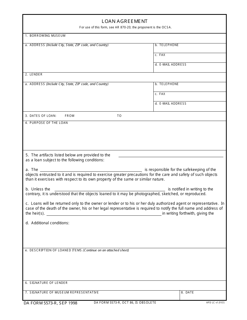 DA Form 5573-r - Fill Out, Sign Online and Download Fillable PDF ...