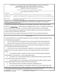 Document preview: DA Form 3574 Certificate of Acknowledgement and Understanding of Service Requirements for Individuals Applying for Appointment in the USAR Under the Provisions of Ar 135-100 or 135-101 as Applicable - Individuals Without Prior Service