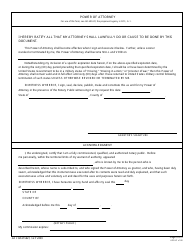 DA Form 5841 Power of Attorney, Page 3