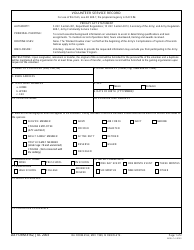 Document preview: DA Form 4162 Volunteer Service Record