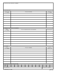 DA Form 4162 Volunteer Service Record, Page 2