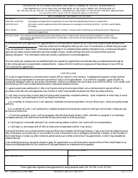 Document preview: DA Form 3575 Certificate of Acknowledgement and Understanding of Service Requirements for Individuals Applying for Appointment in the USAR Under the Provisions of Ar 135-100 or Ar 135-101, as Applicable - Individuals Without a Statutory Service Obligation