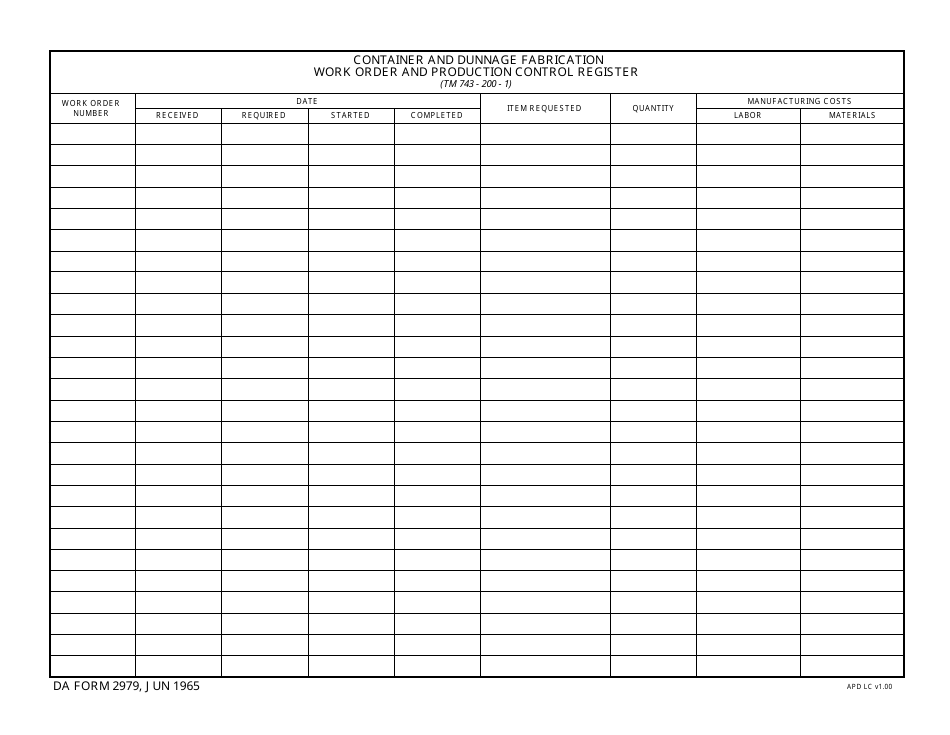 DA Form 2979 - Fill Out, Sign Online and Download Fillable PDF ...