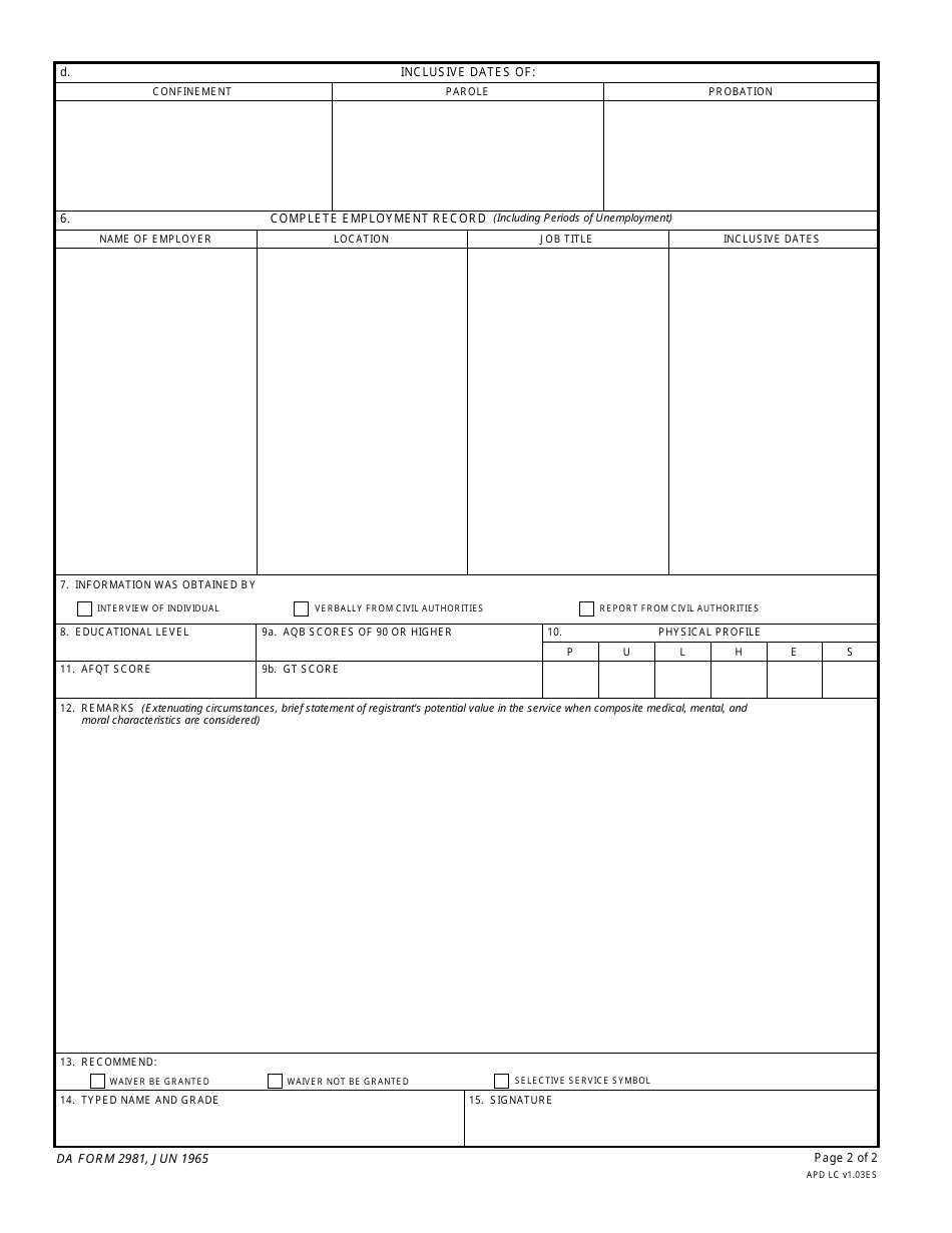 Dd Form 2981 Fill Out And Sign Printable Pdf Template - vrogue.co