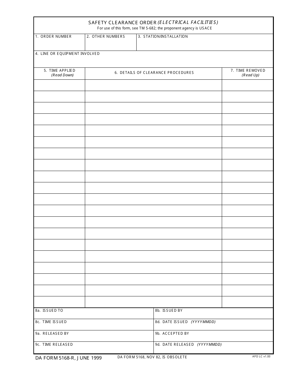 DA Form 5168-r - Fill Out, Sign Online and Download Fillable PDF ...