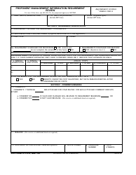 Document preview: DA Form 5170-r Proponent Management Information Requirement Review