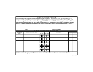 DA Form 3626 Vehicle Registration/Driver Record, Page 2