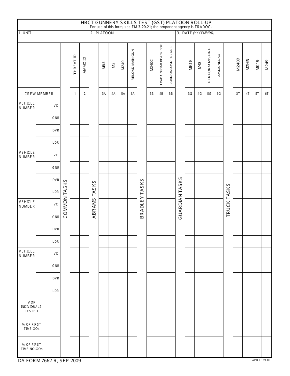 DA Form 7662-R - Fill Out, Sign Online and Download Fillable PDF ...